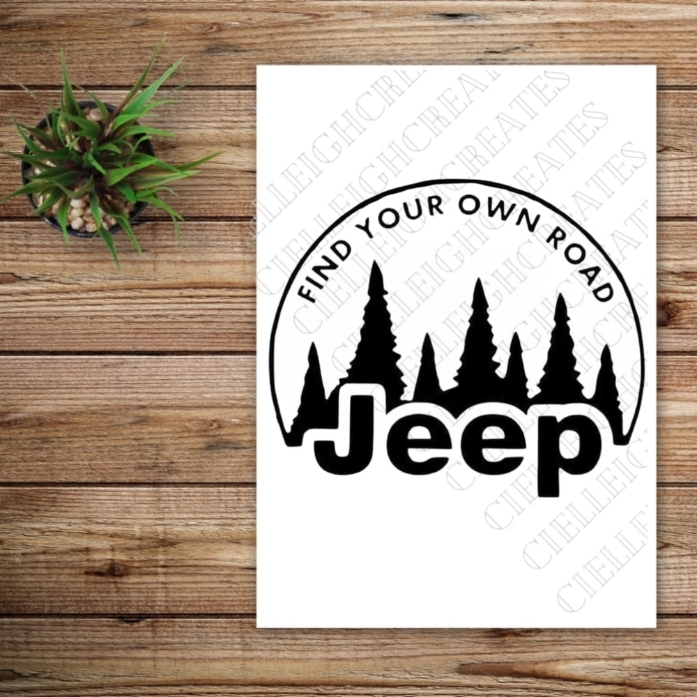 *2 for $20* Jeep Find Your Own Road vinyl decal Sticker Handcrafted